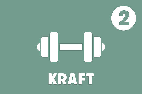 Symbol: Hantel; Text: Kraft; Wichtigkeit: 2