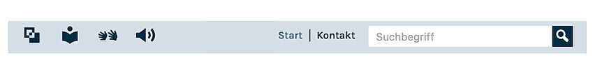 Menüleiste der Webseite