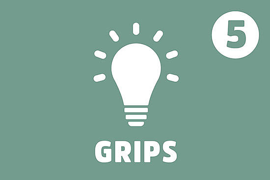 Symbol: Glühbirne; Text: Grips; Wichtigkeit: 5