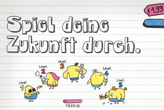 Illustration eins Doodle-Spiels.