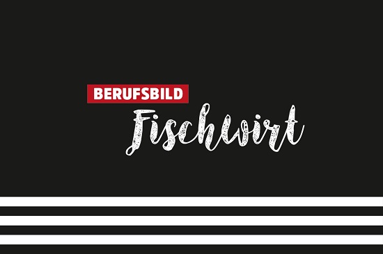 Grafik mit Schriftzug „Berufsbild Fischwirt“.